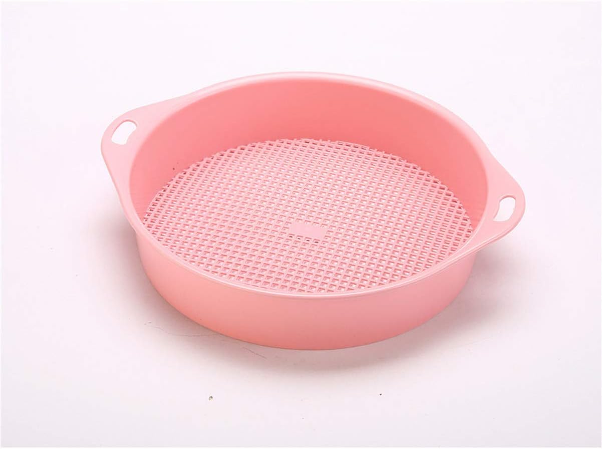 Mipcase 4pcs Garden Soil Sieve Plastic Mesh Sieve Handle for Mini Balcony Gardening