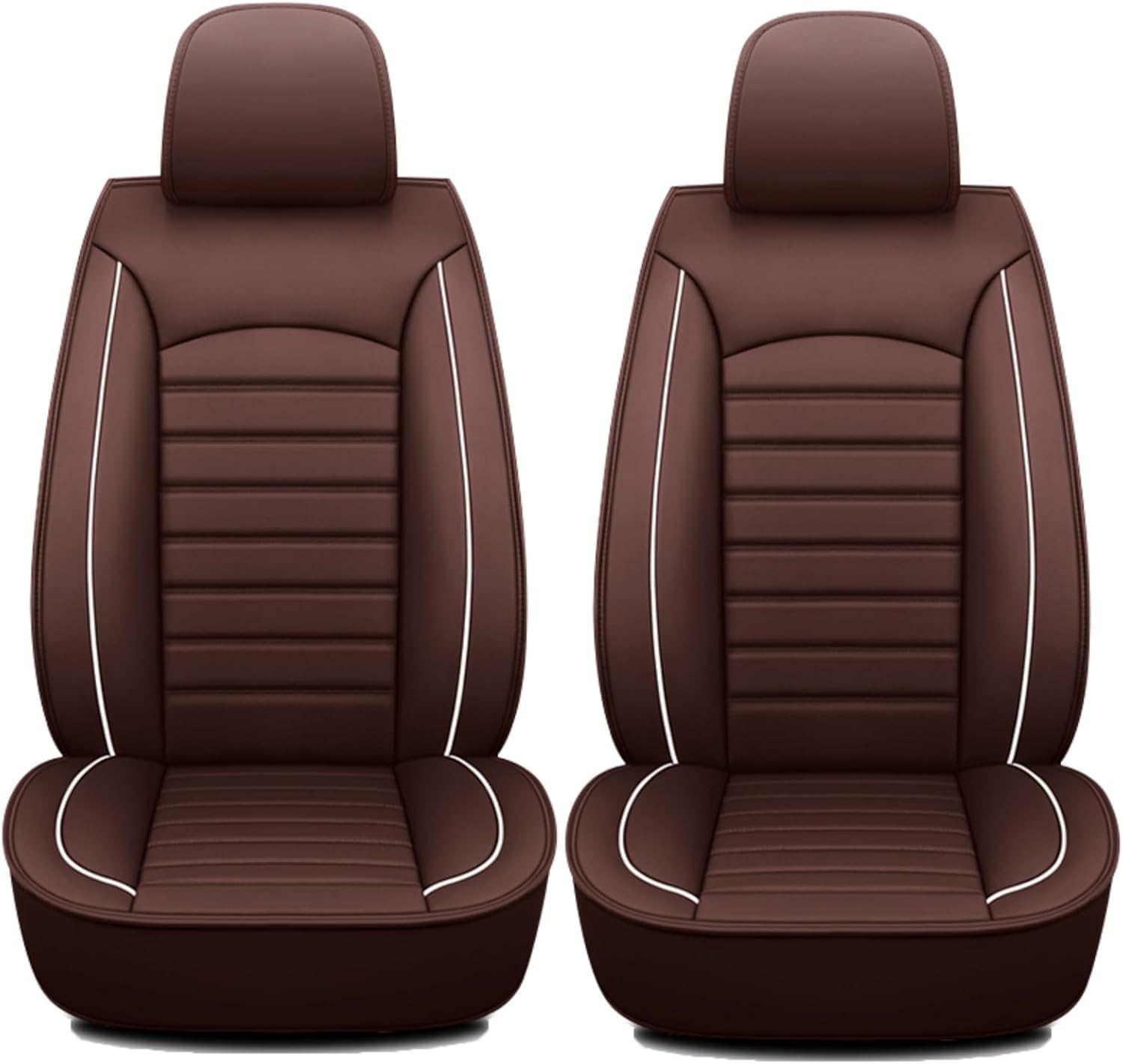 ZGYHESO Car Front Seat Covers for Vw Volkswagen Passat B6 Passat B7 Passat B8 Passat Cc Passat B5.5 Passat B5, Easy Install Automotive Seat Protectors Elasticated Hems,Brown