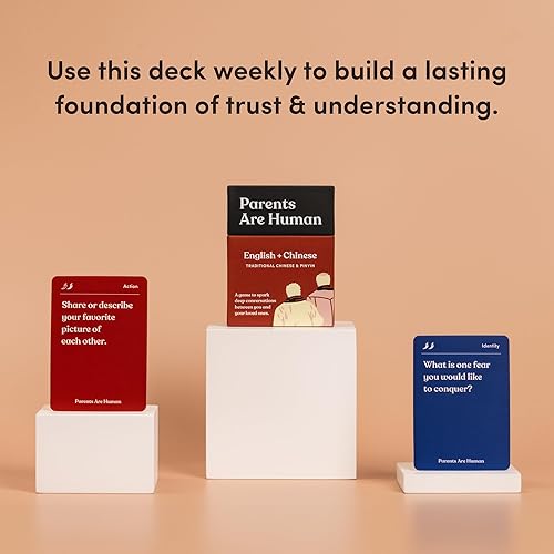 Vista 21 de Parents Are Human Tarjetas de conversación bilingües, inglés + coreano