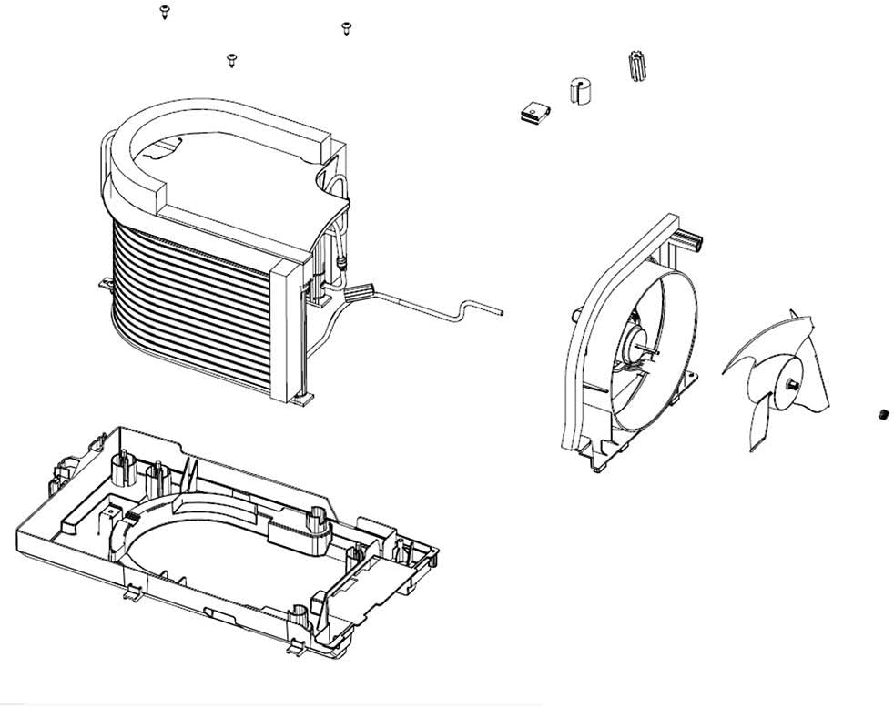 SAMSUNG DA97-15978B Refrigerator Condenser Coil + Fan Motor Assembly (Replaces DA97-13784B + DA97-15978A) Genuine Original Equipment Manufacturer (OEM) Part