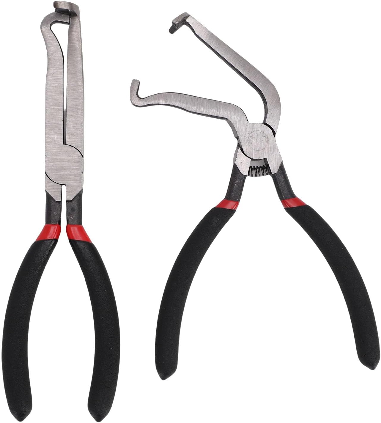 Zunate 2Pcs Electrical Disconnect Pliers for Cars, Carbon Steel with PVC Handle, Automotive Tool for Fuel Line and Wire Connector Removal