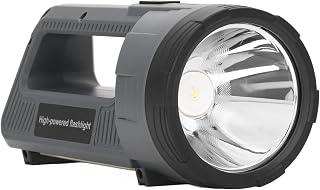 Portable Searchlight with Battery USB Charging Highlight Hand Lamp IP65 Waterproof Flashlight in Outdoor Mountaineering, Camping, Fishing, Flood Prevention, Emergency