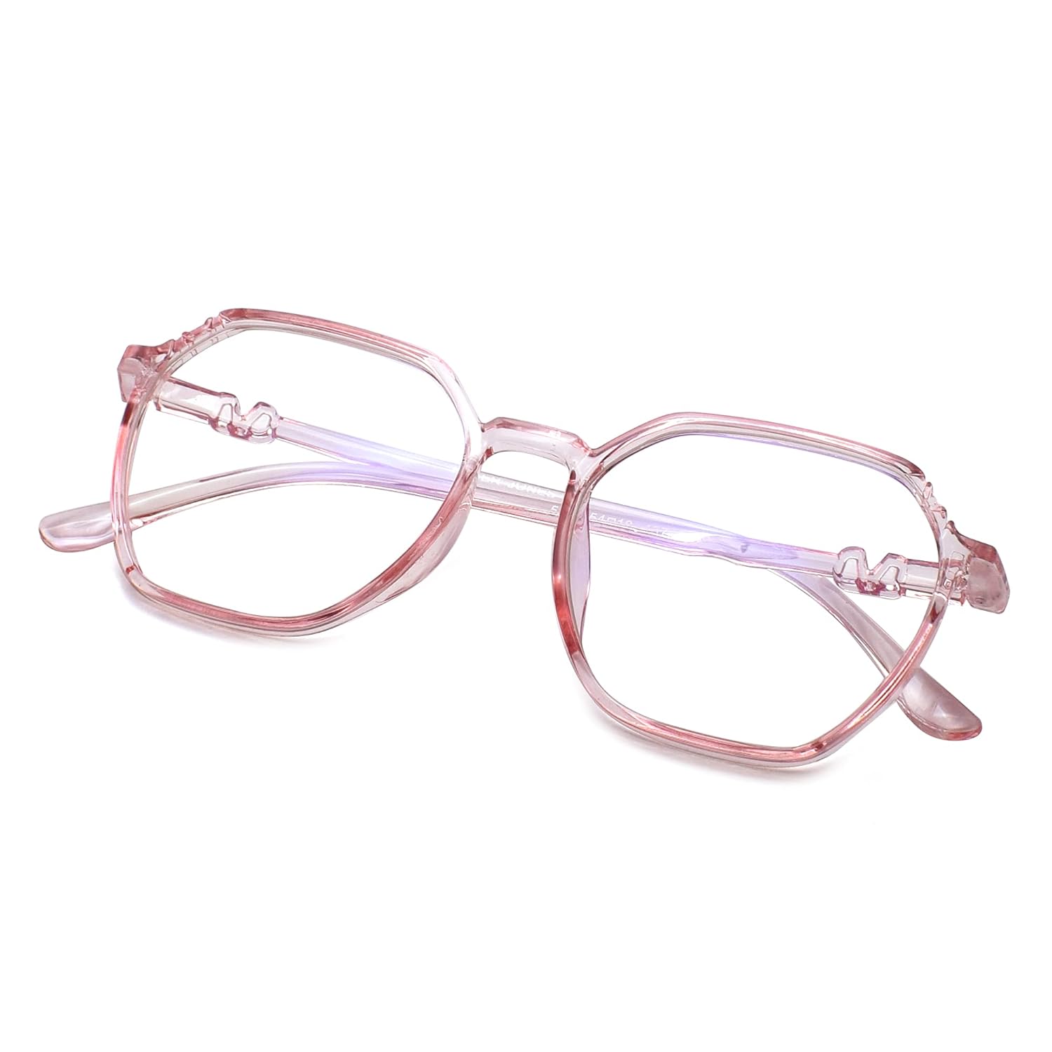 Peter Jones Square Computer Glasses for Women/Girls with Zero Power Blue Light Blocking Glare Lenses (SIZE MEDIUM) AG5196