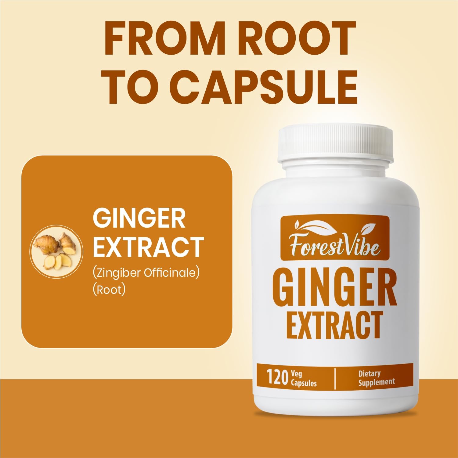 Ginger Root Capsules 1000mg, Potent Ginger Extract Powder, 120 Vegan Capsules, 2 Month Supply, Non-GMO and Gluten Free Ginger Supplement — Amazon image 3