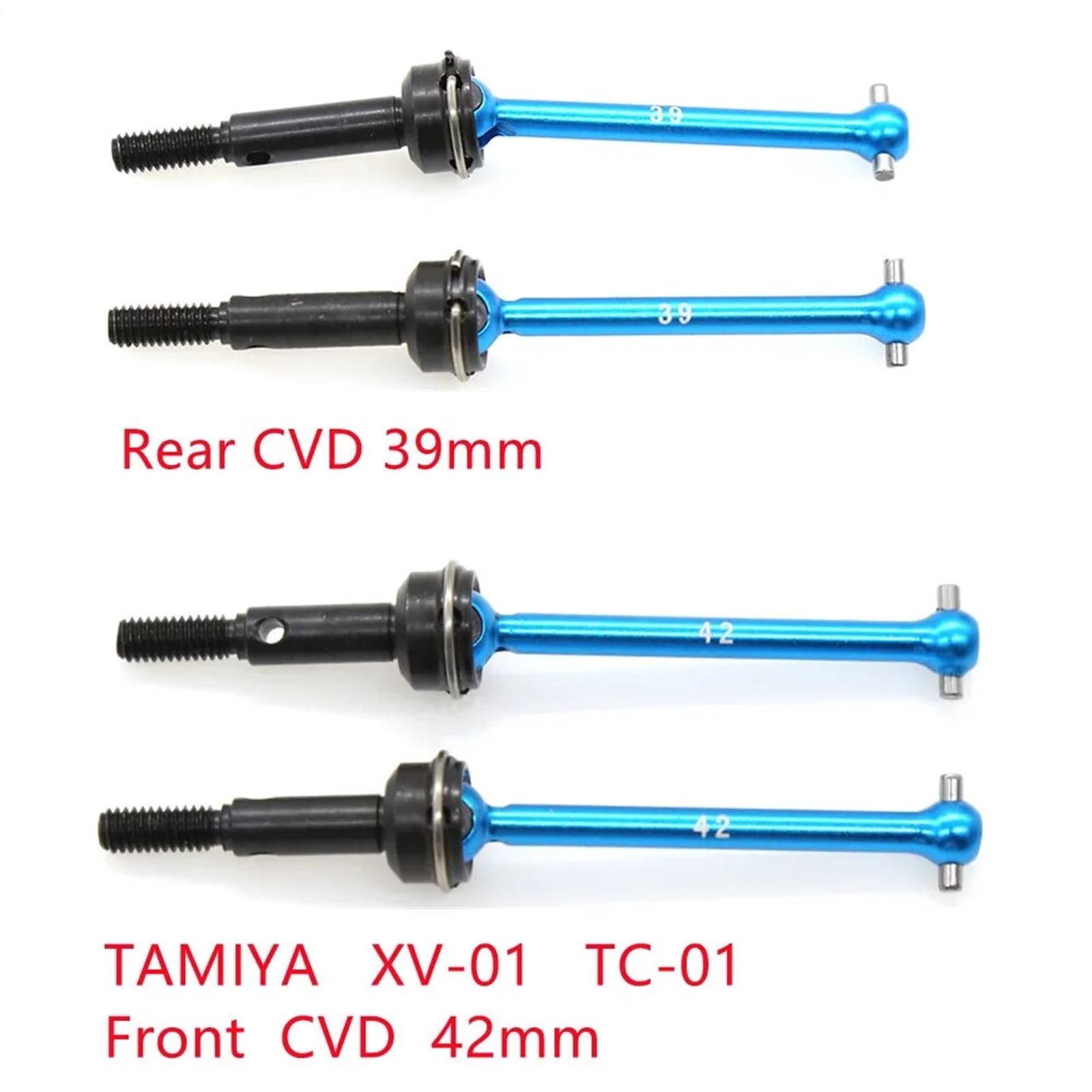 Arbres De Transmission CVD Pour Tamiya XV-01 TC-01 - Avant/arrière - Acier 1144 - Bleu