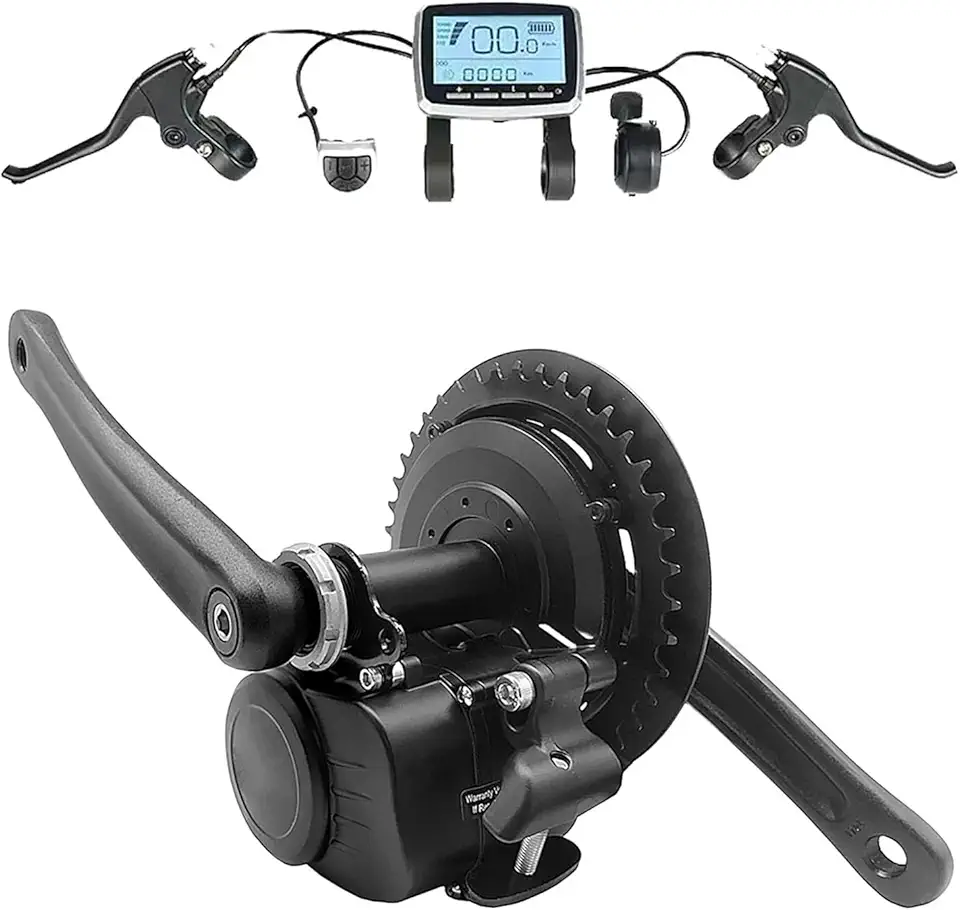 Kit de motor de acionamento médio B 48 V 500 W, sensor de torque, kit de conversão faça você mesmo, motor central Ebike para suporte inferior, mountain bike de 68 a 73 mm, bicicleta