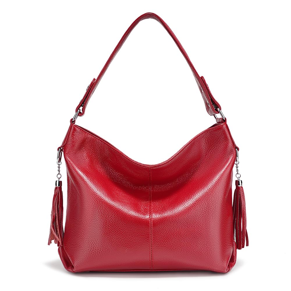 Fashion Soft Real Genuine Leather Tassel Women's Handbag Ladies Shoulder Tote Messenger Hobo Bag Satchel