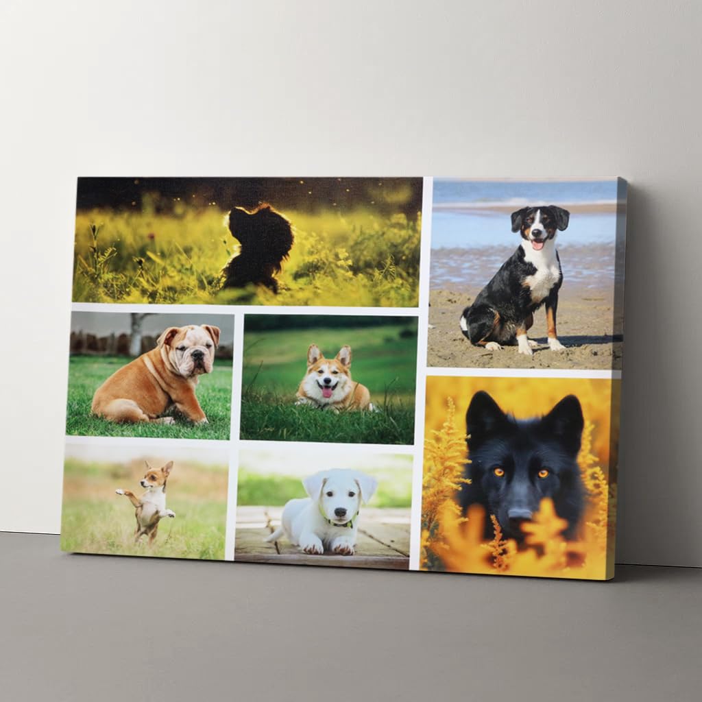 YVTMDZOT Canvas Personalised Photo,Framed Personalised Canvas with Photo,Perfect for Home Pictures,Decor and Gifts,Multiple Size Options