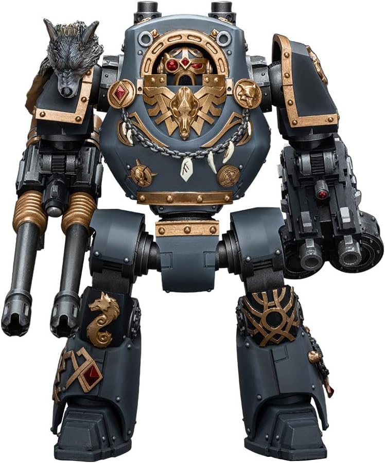 JOYTOY Warhammer 40,000 1/18 Action Figure Space Wolves Contemptor Dreadnought with Gravis Bolt Cannon Mecha Collection Model Birthday Gifts