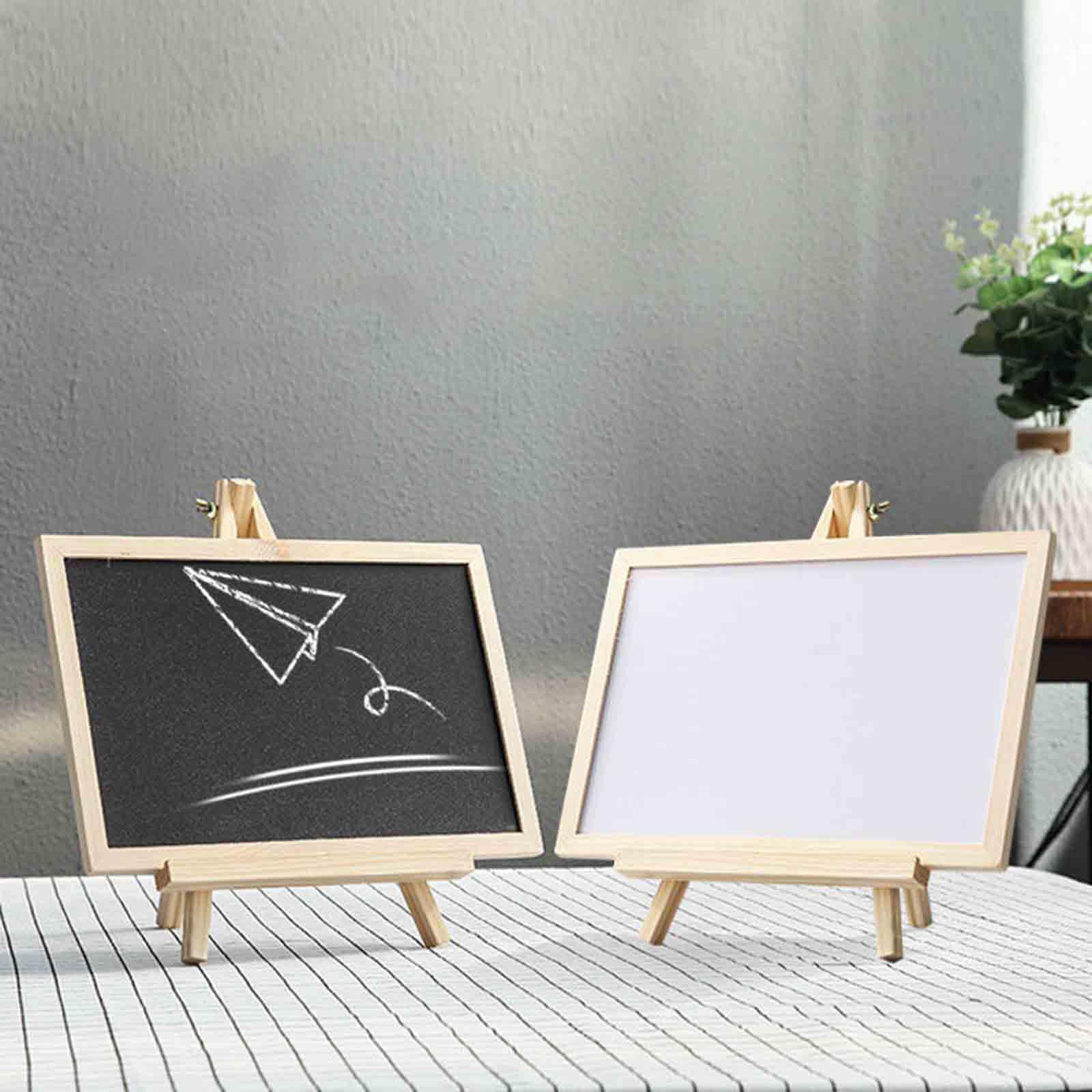 Pizarra Blanca Pequeña Pizarra Magnetica Pizarras Blancas De Rotulador Magnética Whiteboard Borrable White Board Con Soporte Tablero De Escritura De Doble Cara Magnético (Black,30X40CM)