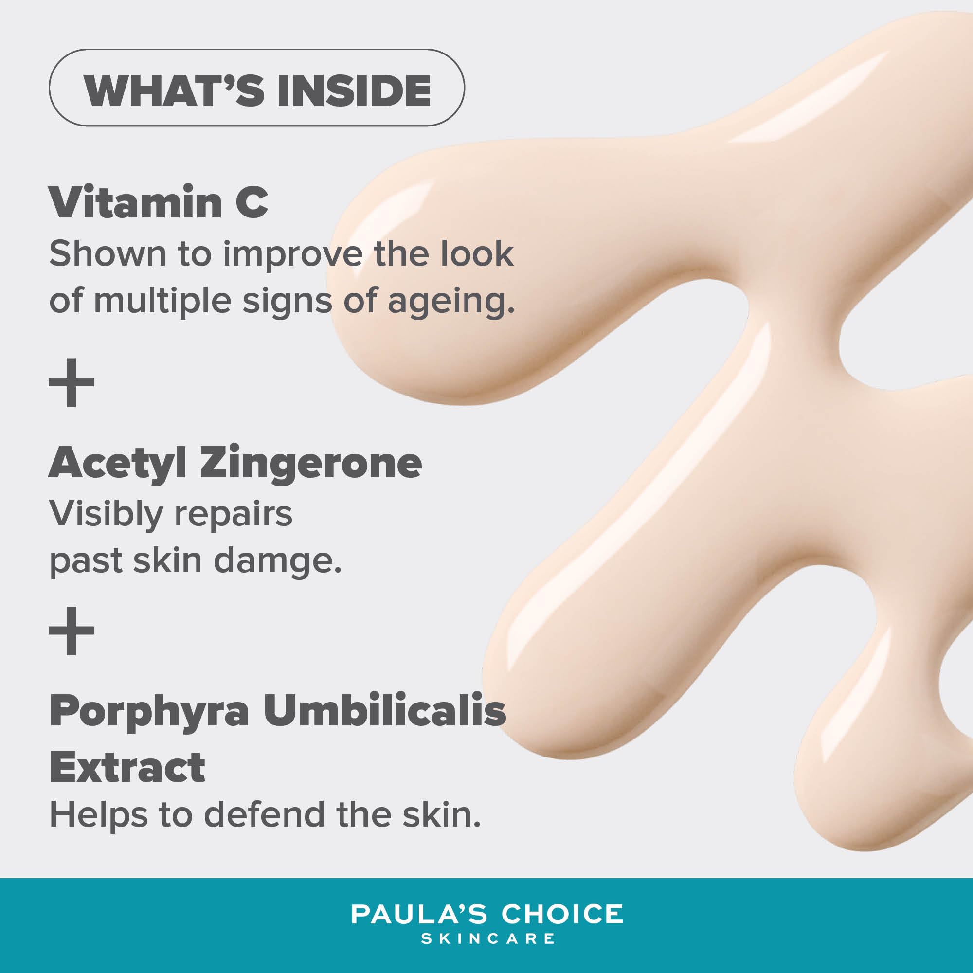 Paula's Choice 5% Vitamin C Tagescreme LSF 50, Gesicht Sonnencreme, 60 ml | Leichte Tagespflege Spenden Feuchtigkeit - für Strahlende, Geschützte Haut - Treatment, Feuchtigkeitspflege & Sonnenschutz