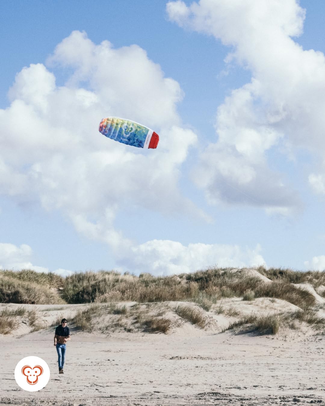 Skymonkey Airtwister Lenkmatte inkl. Packsack & Flugschlaufen - Lenkdrachen bereits fertig angeleint, Ready to Fly - Kite mit stabilen Polyester Ripstop Material, Flugdrachen für Einsteiger geeignet