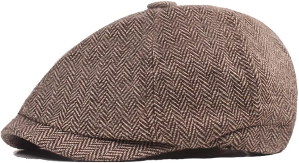 SHENGYIMen's Flat Cap Cotton Comfort Vintage Beret Ivy Gatsby Newsboy Hat Winter Unisex Warm Baseball Cap Hunting Cap Breathable Driving Hat for Men Women