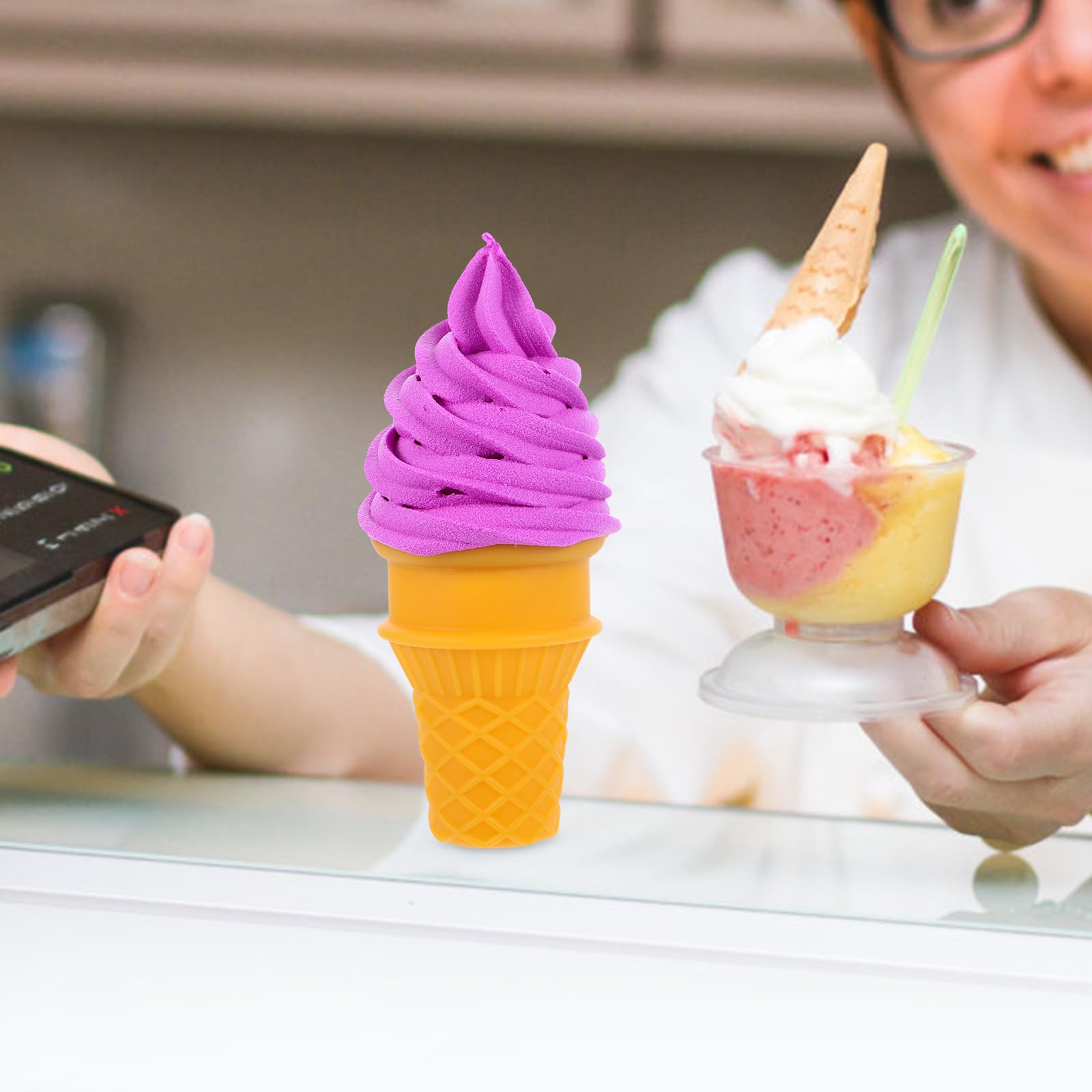 Amazon.com: Zerodeko Fake Ice Cream, Plastic Ice Cream Model Ice