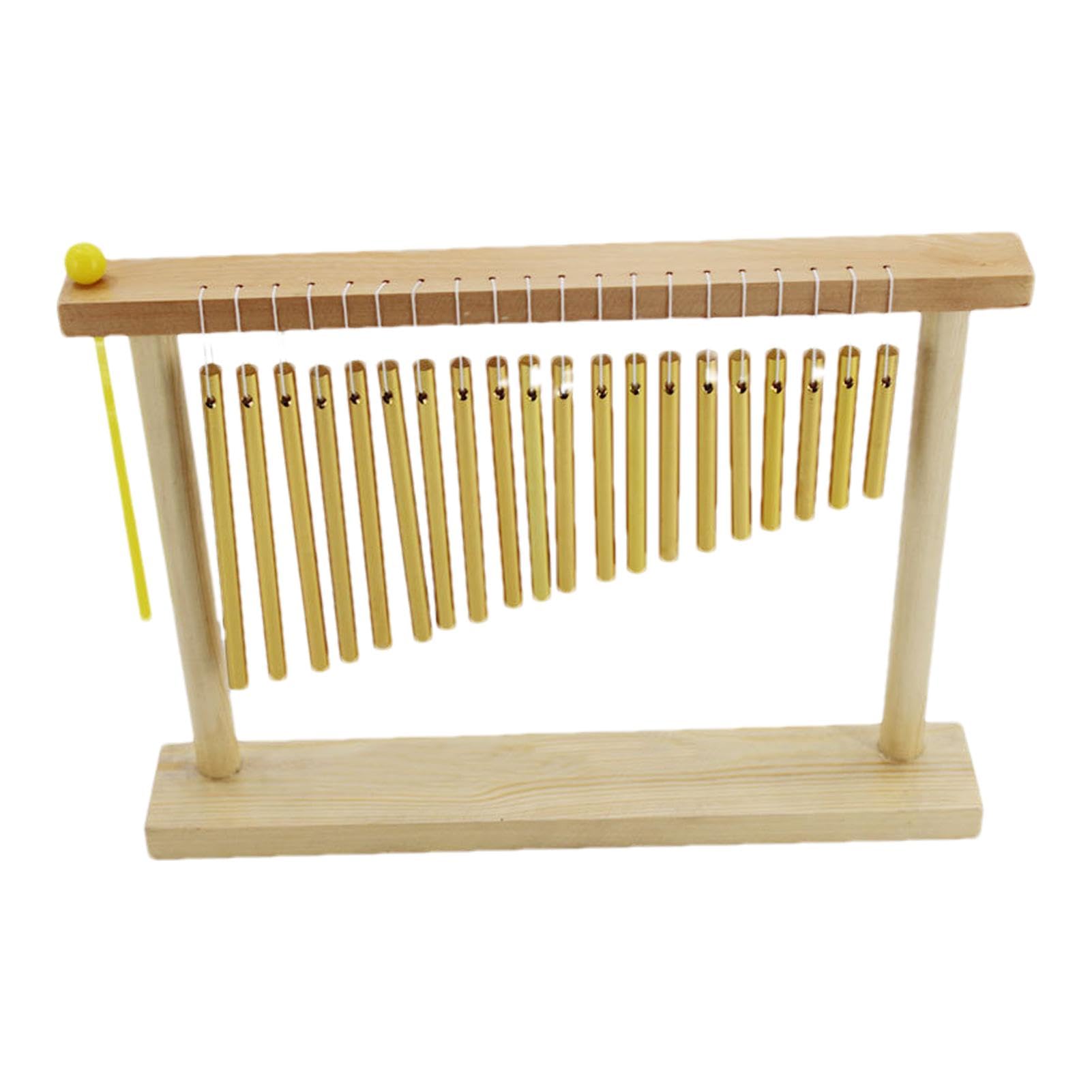 Table Top Wind Chime, Percussion Wind Chime, Music Instrument with Mallet, Single Row Bar Chimes, Kids Percussion Instrument, Indoor Wind Chime, Decorative Music Chime, Handcrafted Percussion Chimes