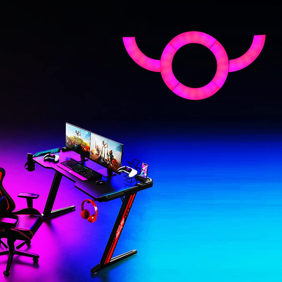 Pannelli LED RGB, LED Smart Splicing Light, Controllo Touch Fai da Te Gaming Accessori Stanza, Luce Notturna Adatto per Feste/Sale Giochi/Camera dei Bambini