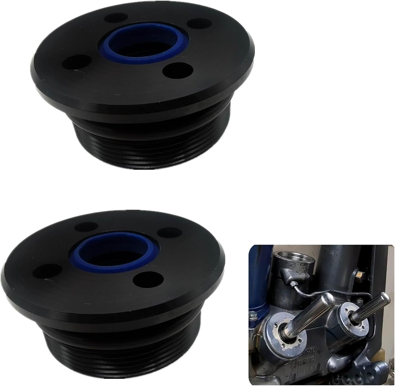 2PCS Trim Cylinder End Cap 48630-96J00,Fit for Honda Suzuki Yamaha 2 & 4 Stroke 115-300 HP, Replace For 48630-96J01 48630-96J02 48630-96J03 64E-43821-01-00,Trim Cylinder Cap With Seals & O-ring