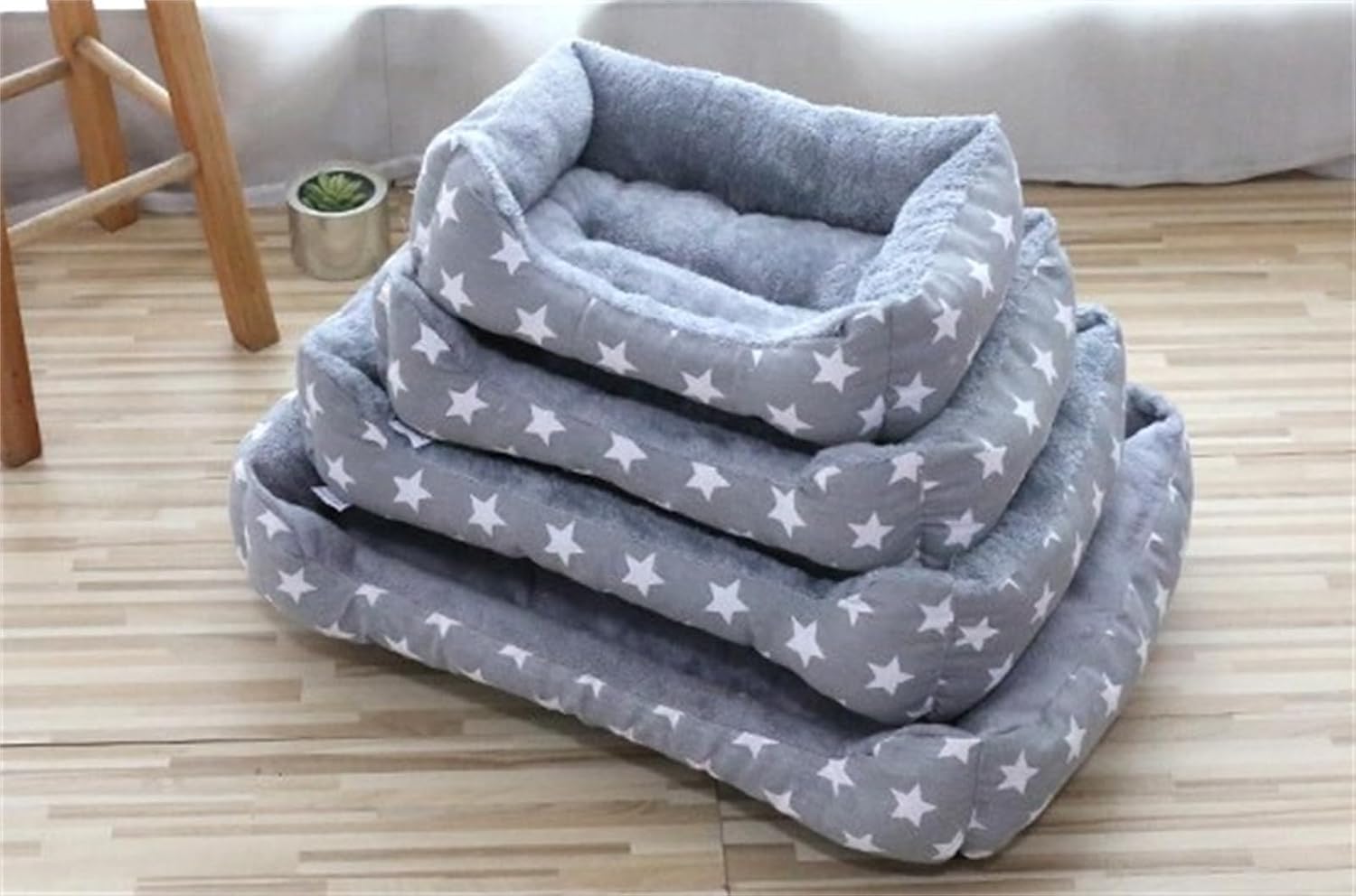 review Dog Beds for Dog Cat Beds for Cats Washable Rectangle Cat Beds Soft Puppy Bed with Non-Slip Bottom Style A Size 60 * 45cm