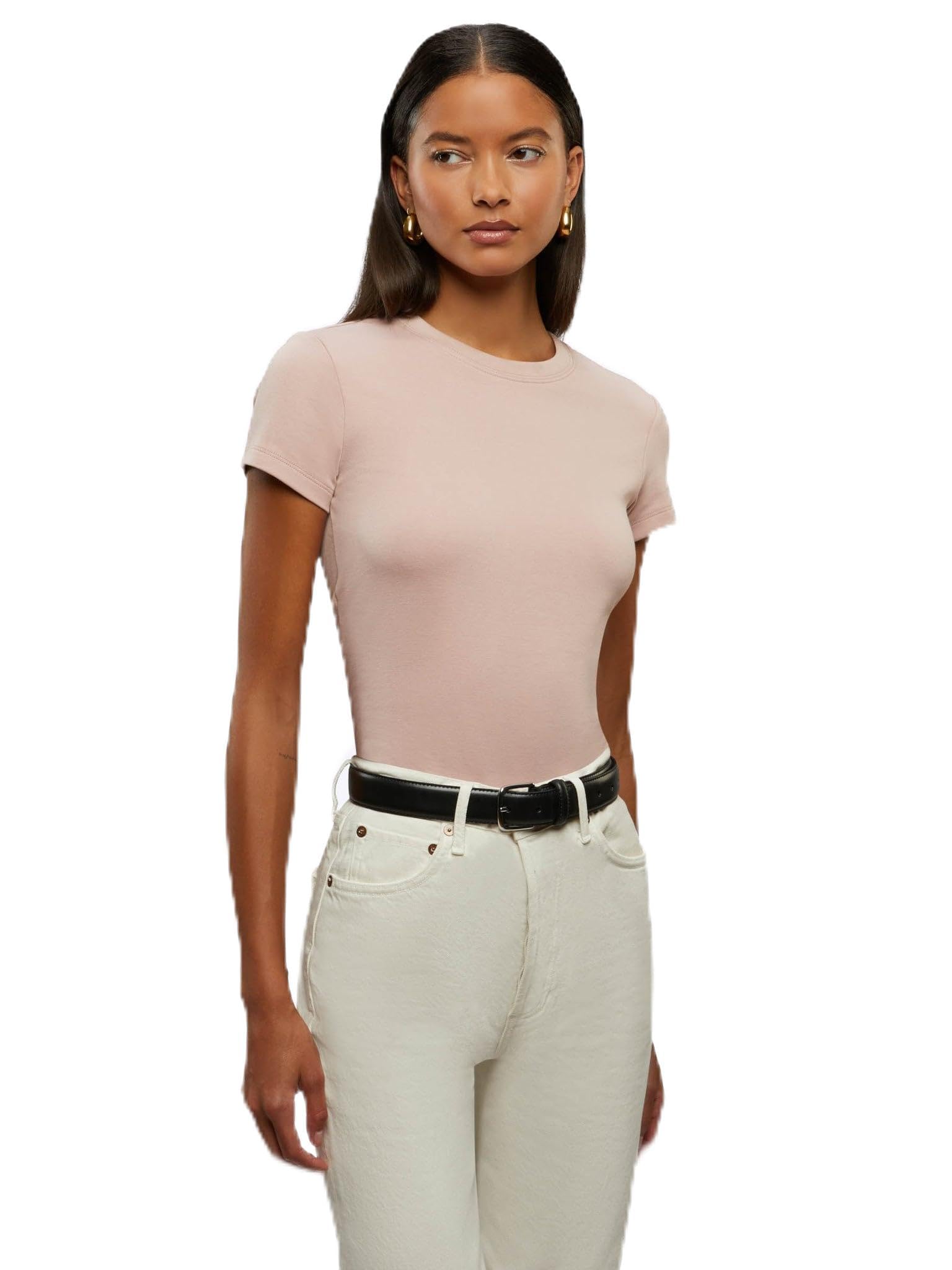 Cuts Clothing Women's Premium Tomboy Casual Short Sleeve T-Shirt | Slim-Fit & Mid-Length | PYCA Pro Soft Fabric