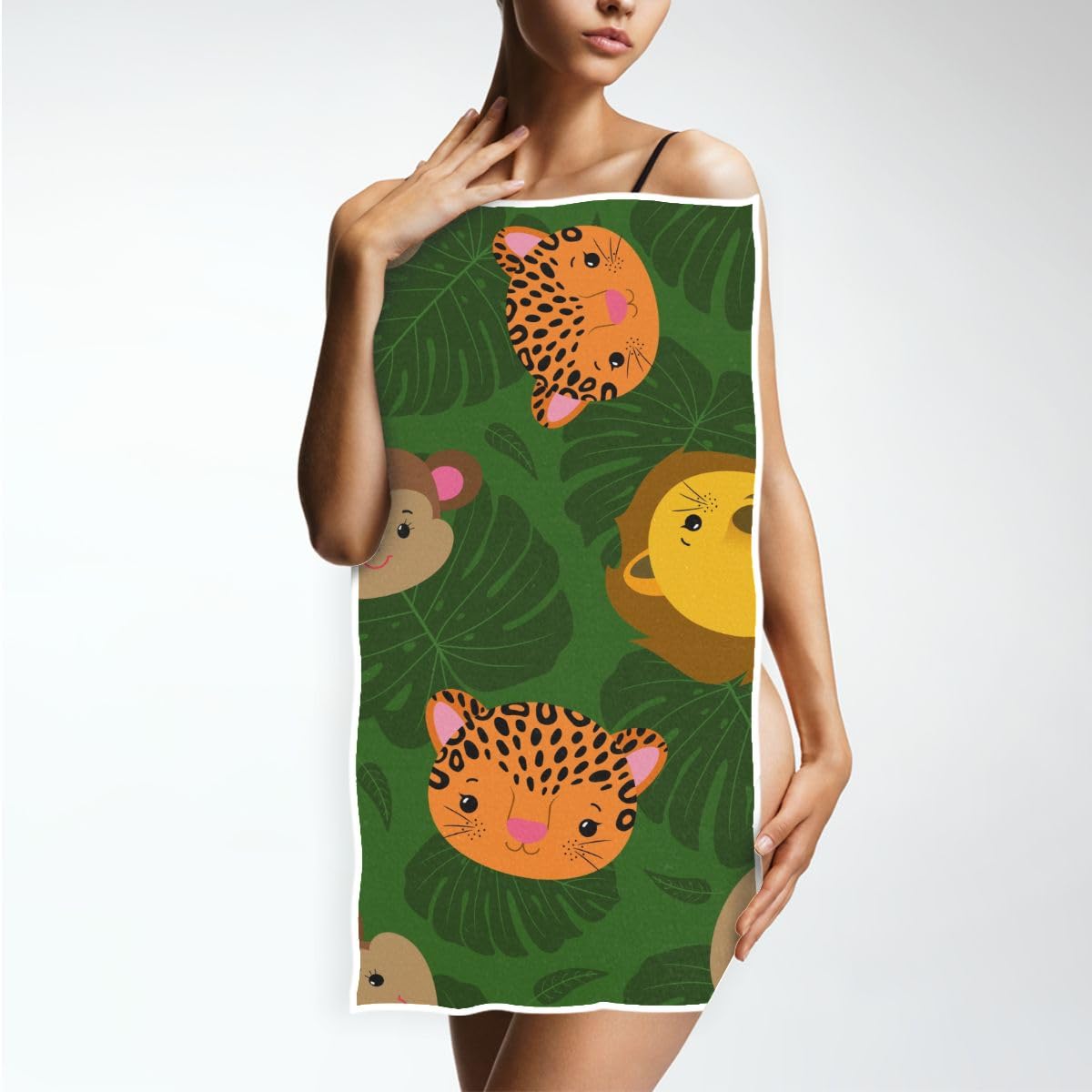Serviette De Toilette Motif Chats Et Fleurs - 38,1 X 76,2 Cm, En Coton-polyester - Douce Et Absorbante Pour Salle De Bain, Salle De Sport, Spa - 5