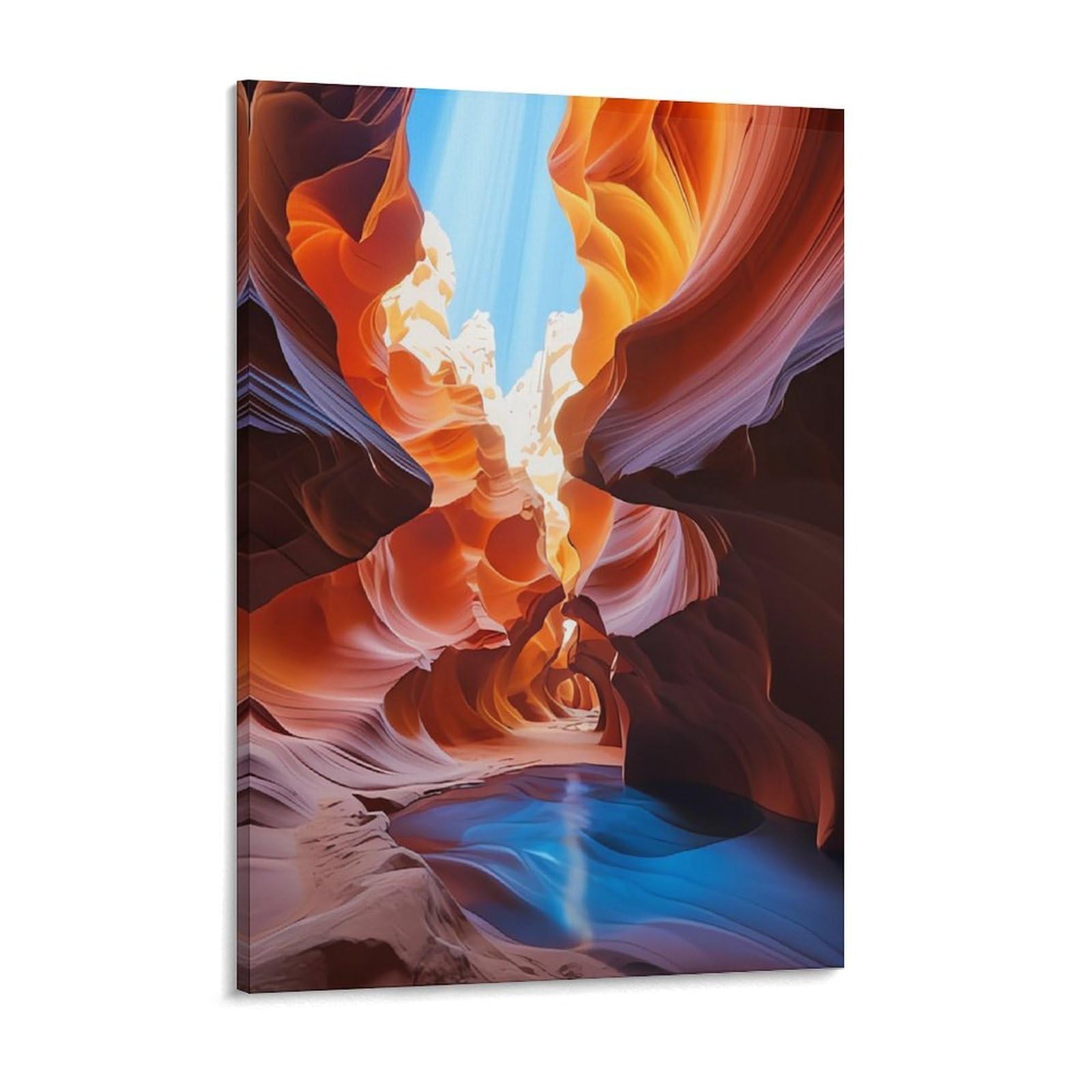 Antelope Canyon Canvas Wall Art for Bedroom 12x16inch Canvas Prints Artwork for Walls Modern Picture Artwork Painting for Living Room Aesthetic Wall Paintings for Bathroom Kitchen Office Deco
