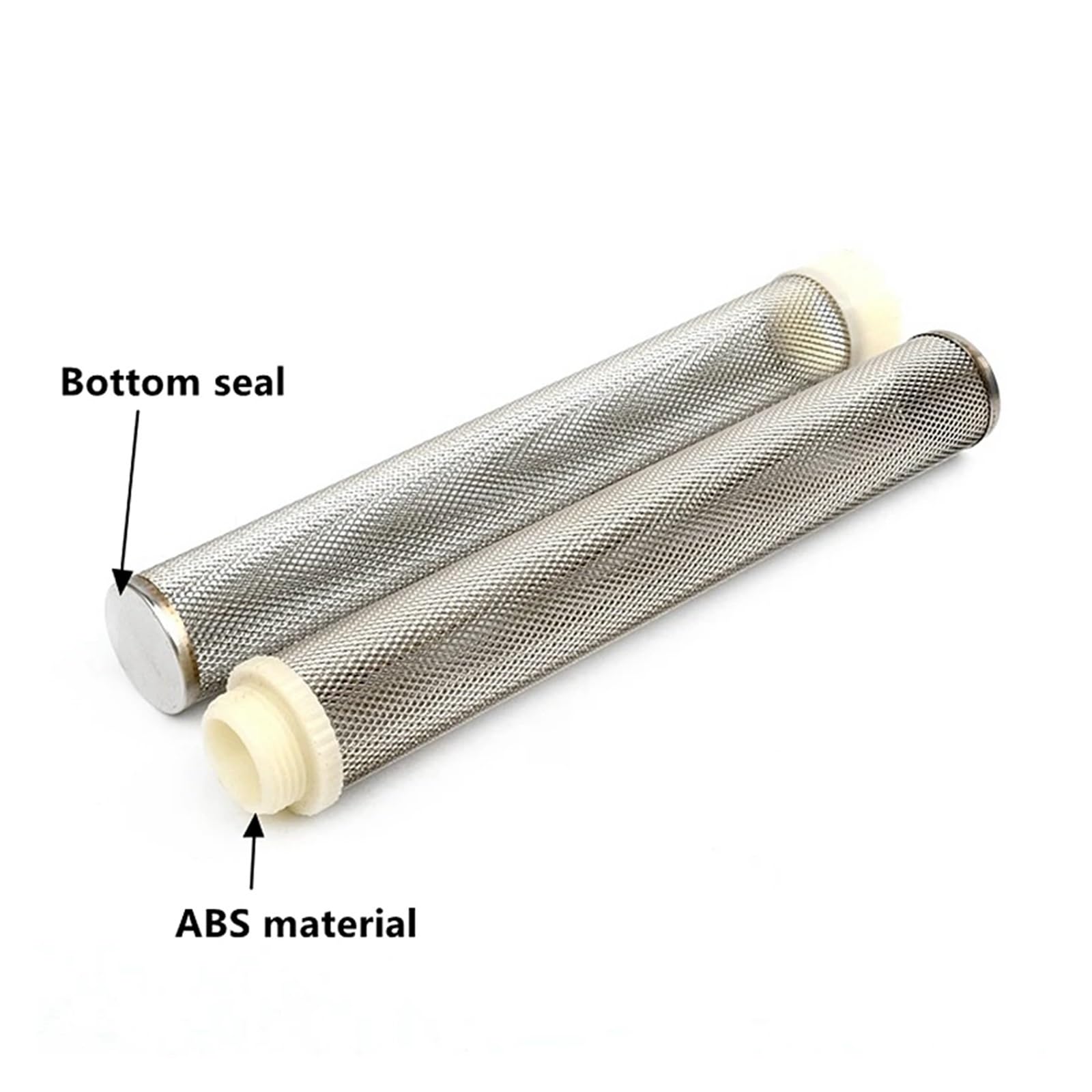 Filtro extendido de Acero Inoxidable 304 de 1/2" a 2,5", Manguera for Bomba de Agua de riego de jardín, Malla metálica for Limpieza de acuarios.(1.5 Inch Male,5 Pieces)