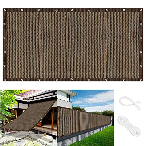 Filet d'ombrage marron 2.2x3.4m en polyester pour terrasse - 2