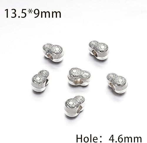 Miniatura 8 de 10 unidsPack Antiguos Colgantes de Encanto Buda Sparta Leopard Lion Heads Spacer Beads Suministros para la Joyería Encontrar Hacer DIY Pulsera Collar