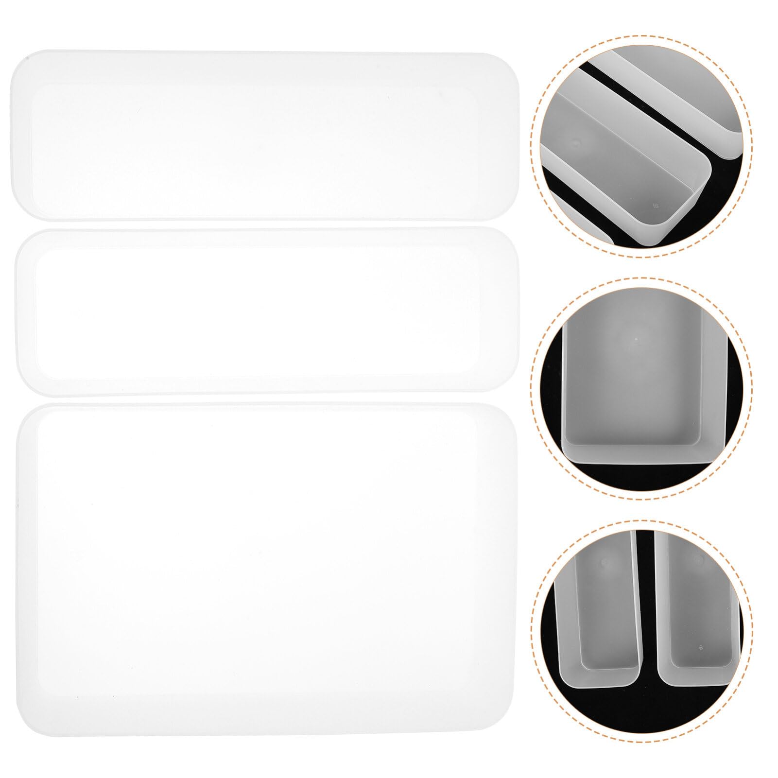 Angoily Organizzatore Cassetto Divisore per Cucina e Ufficio Comparti Plastico per Uso da Tavolo e Accessori da Cucina