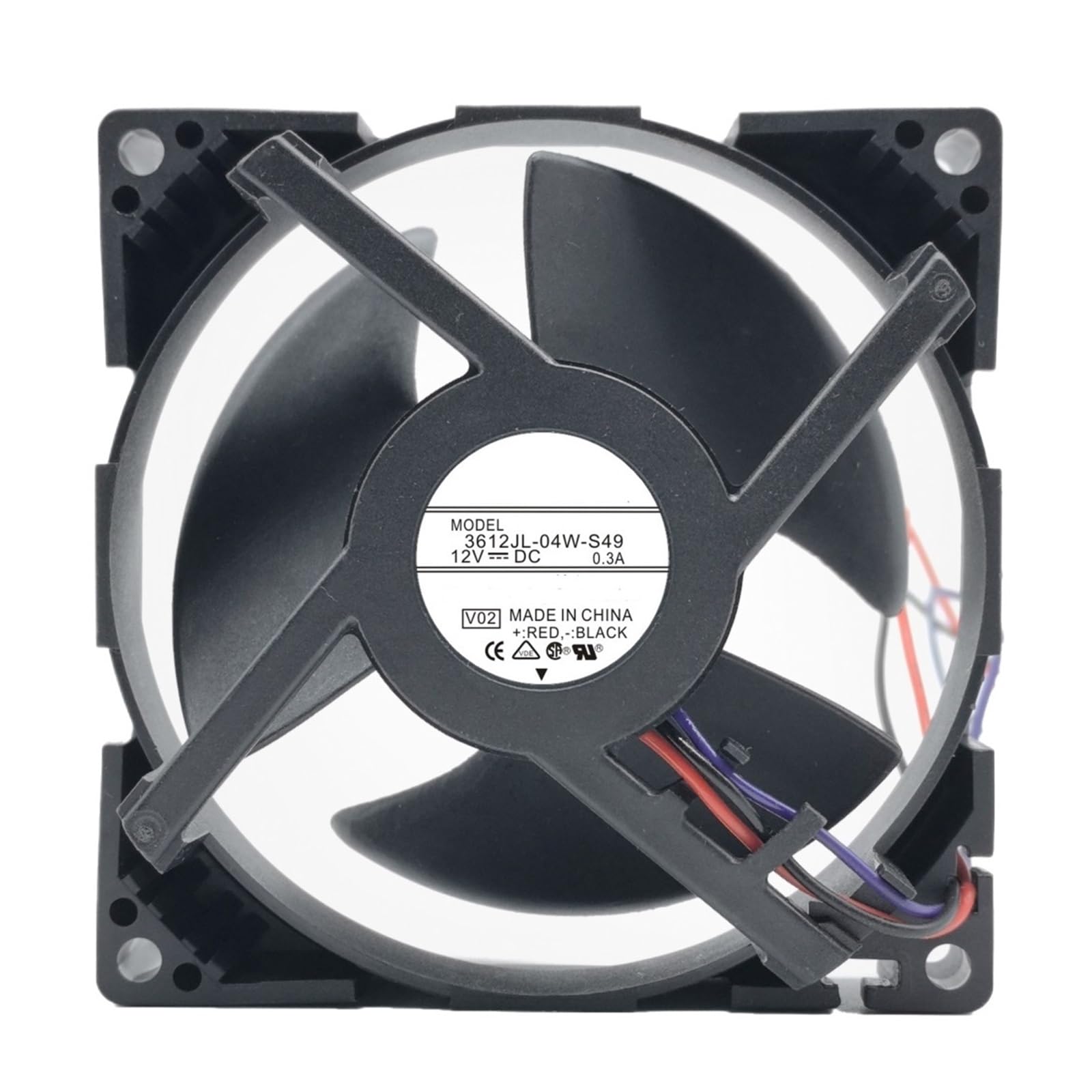 FSBNMNXPQ Cooling Fan 3612JL-04W-S49 DC 12V 0.3A 9.2cm 9240 92X92X40MM 3-Wire