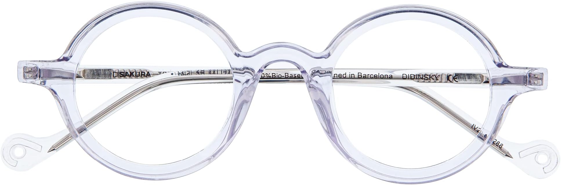 DISAKURA Reading or Presbyopia Graduated Anti Blue Light Glasses for Men and Women, Acetate Frame and Anti-Reflective Lenses, 4 Colors and 6 Graduations, Crystal