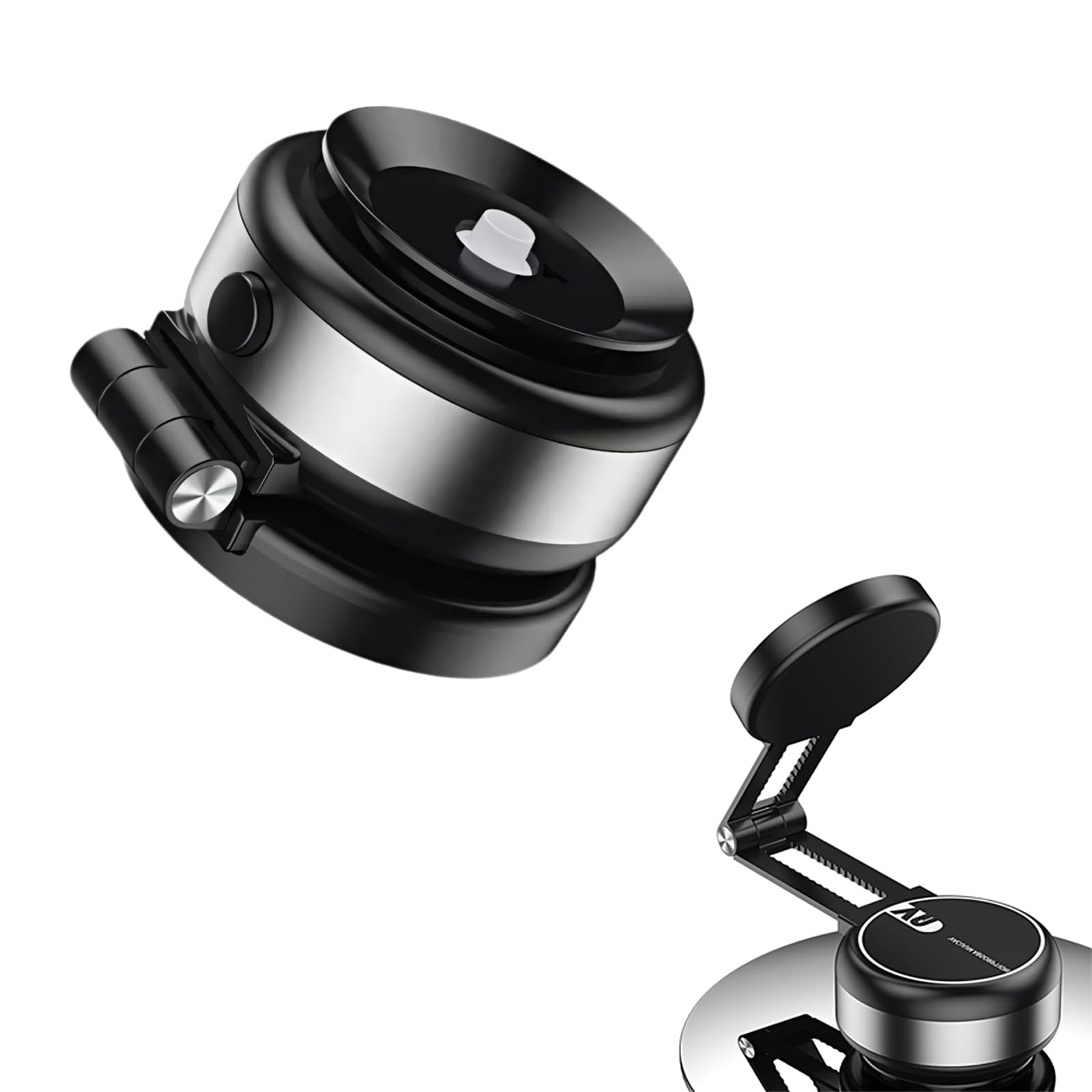 Nixive 2025 Magnetic Phone Holder - Double-Sided Electric Vacuum Car Mount MagGripNGo 360 - Universal Silver Phone Holder