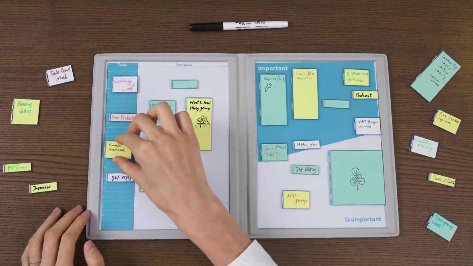 Bravestorming MoverBook Magnetischer Memo-Stein-Organizer, Kunstbedarf für Schule, Elternschaft und Büroprojekte und Präsentationen (Mover Erase Memo Brick nicht im Lieferumfang enthalten)