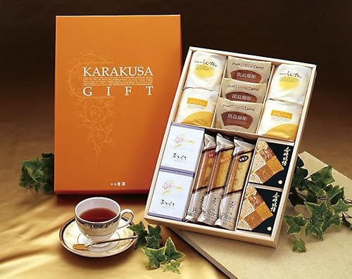 菓舗唐草銘菓詰合せ / 長崎物語4本 おたくさ6枚 出島蘭館3本 枇杷かすた2個 らん・プティ2個 ピッツェロ4本 / スイーツ 菓子 バームクーヘン パイ菓子 タルト ケーキ クッキー /