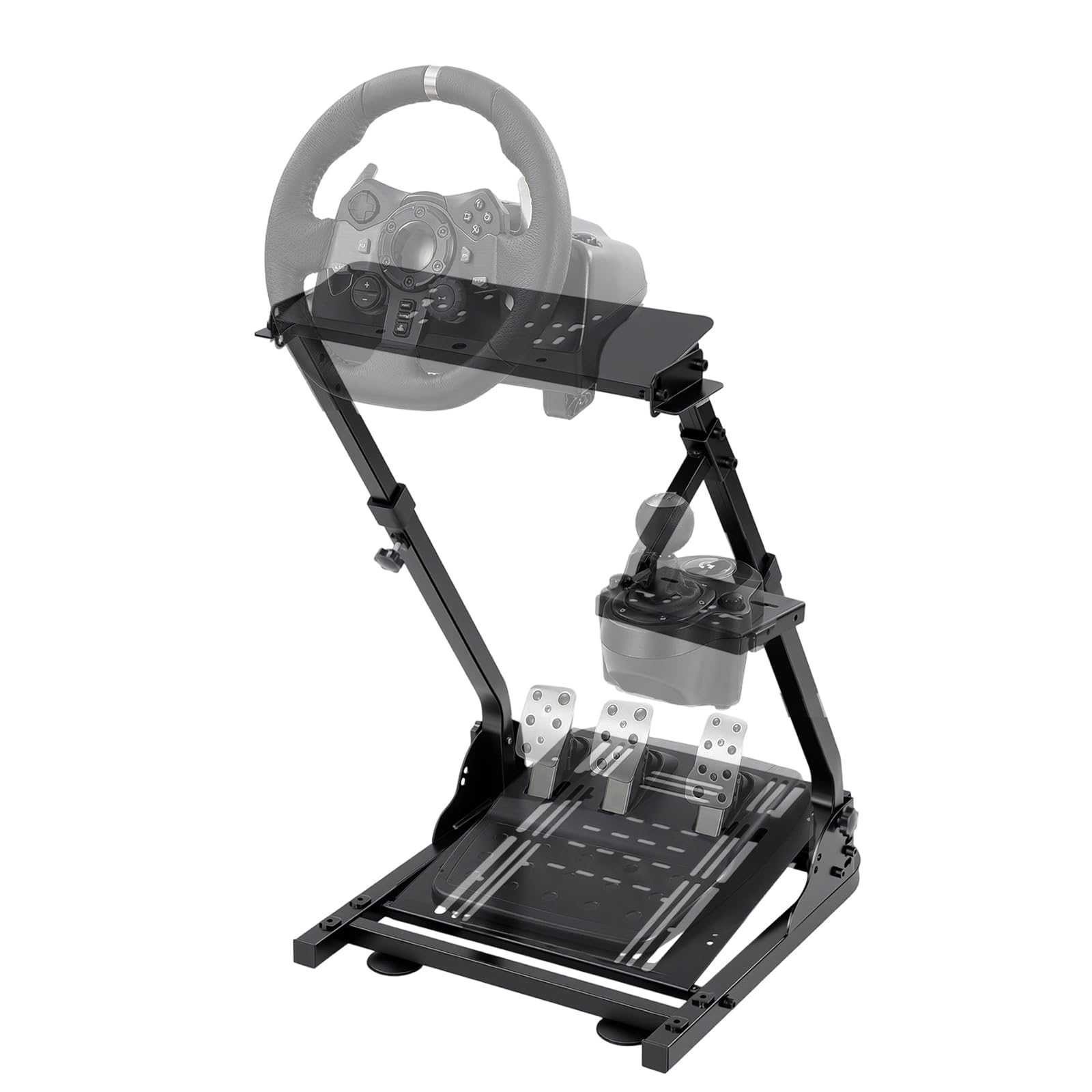 MEHOOSPVN Lenkradständer Verstellbarer & Faltbarer Simulatorständer für Lenkrad Gaming Wheel Stand Racing für Logitech G29 G27 G920 G923, Thrustmaster T300RS T300GT T248 TS-PC TSXW Gaming Cockpit