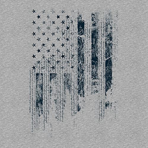 Grunt Style 1776 Flag Men's T-Shirt (Heather Grey, Large) #TOP4