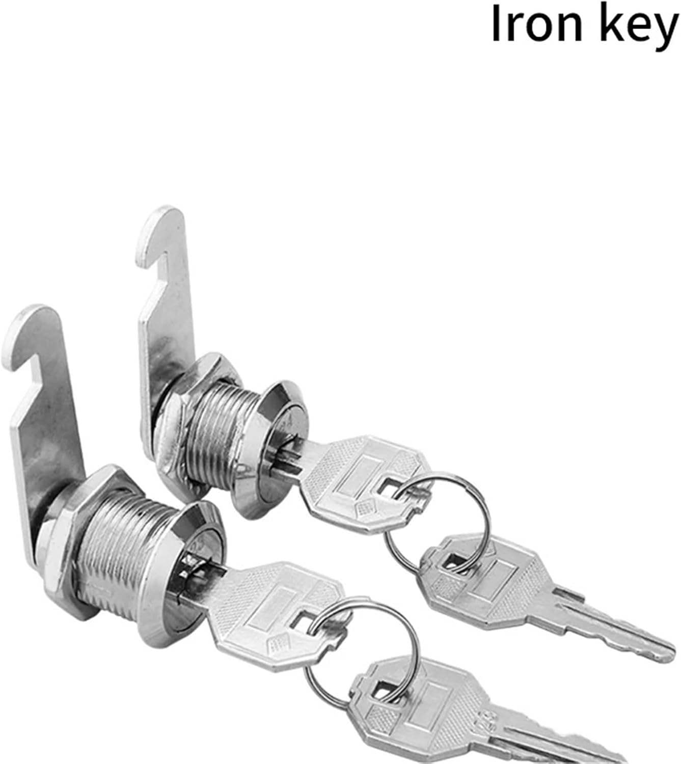 5 Sets File Cabinet Lock Iron Sheet Locker Cylinder Employee Cabinet Storage Cabinet Mailbox Universal Tongue Lock with 2 Keys(Beige)