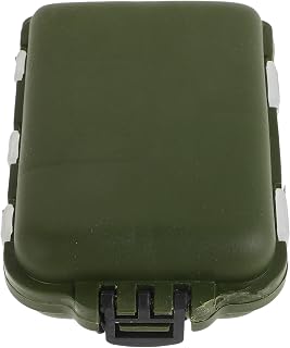 Multi-compartment Fishing Tackle Box with Hook and Lure Storage, Plastic Utility Organizer Case for Outdoor Freshwater and Saltwater Fishing, Green