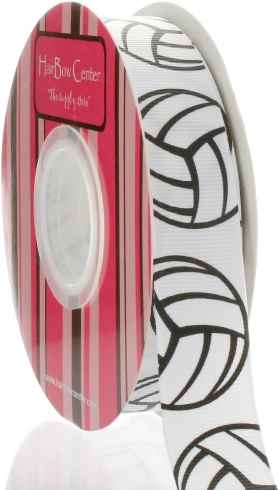 7/8" Volleyball Grosgrain Ribbon 100 Yard