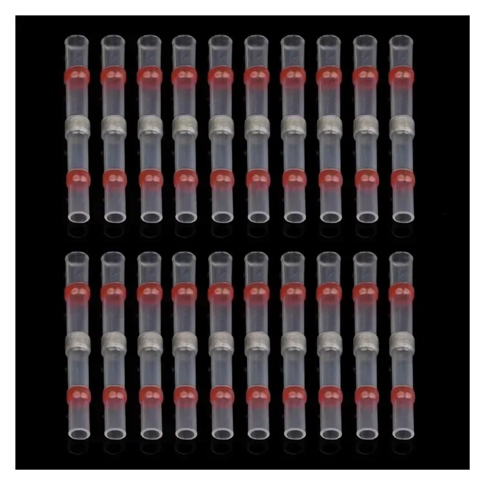 100pcs Solder Seal Wire Connectors Heat Shrink Insulated Electrical Butt Splice Connector Terminals