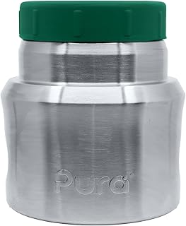 Pura Lunch Insulated Stainless Steel Jar - Kitchen Food Storage Containers with Lids for Hot Lunch or Cold Food - Portable, Zero BPA, Zero Plastic & Easy to Clean for All Ages - 9 oz