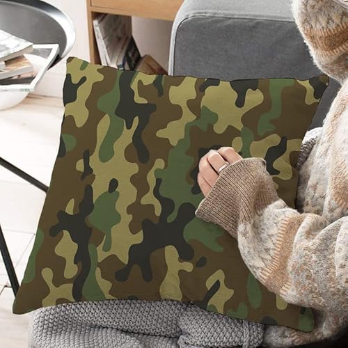 Cuppqq Throw Pillow Covers Cool Army Camouflage Military Green Camo Pillow Cover Square Pillow Case Cushion For Home Decor Sofa Couch 18X18 Inch Pillowcase #TOP1
