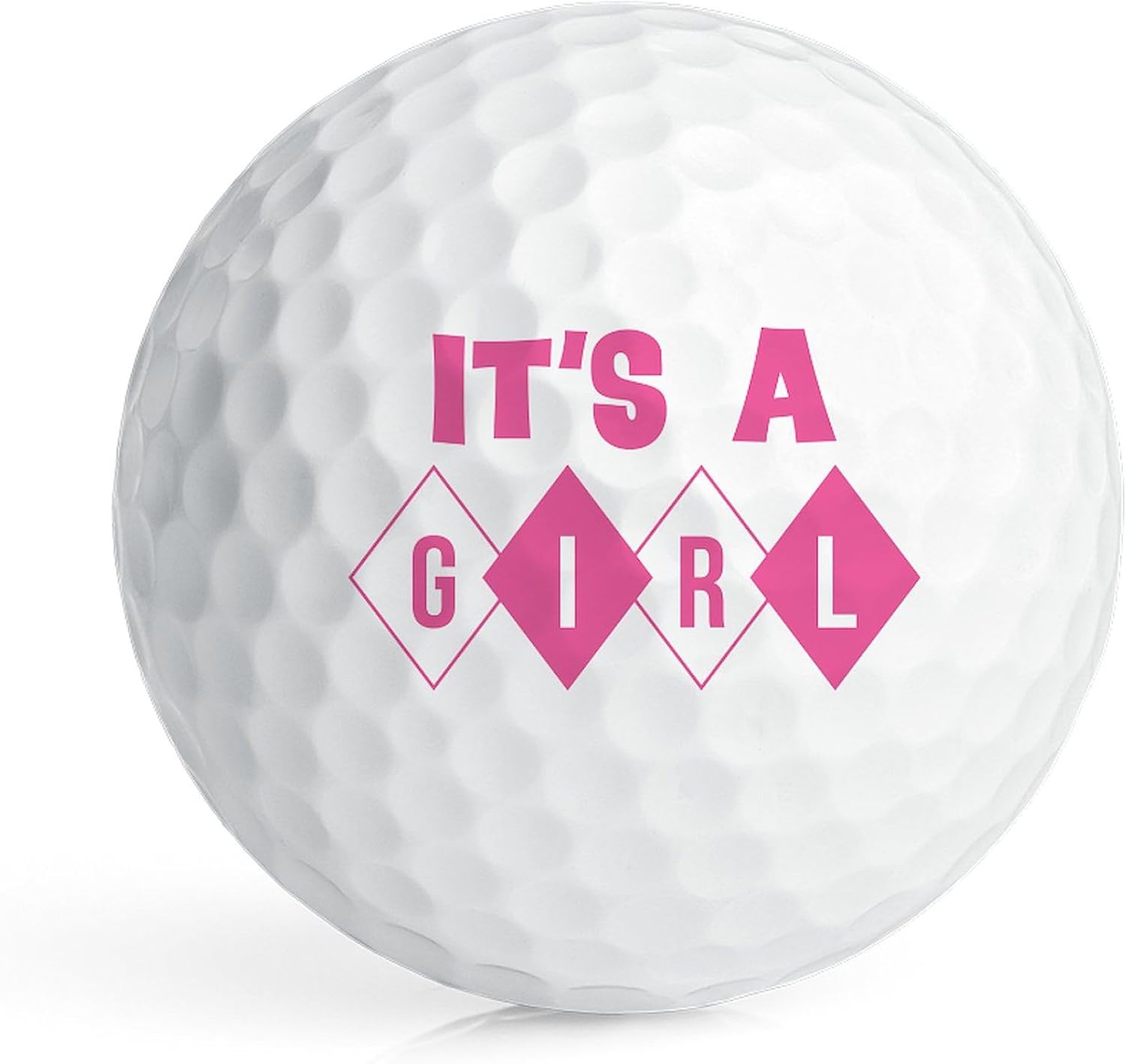 CafePress Its A Girl Retro Diamond Novelty Golf Balls (Pk of 6)