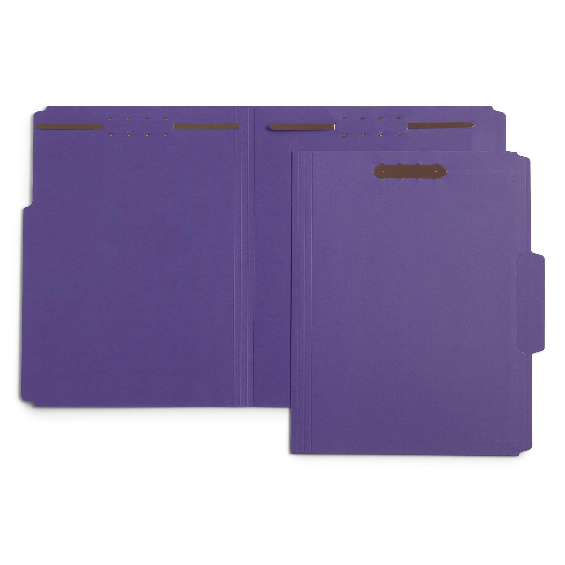 1/3 Tab Cut Fastener Folder, Embedded, Purple - Image 3