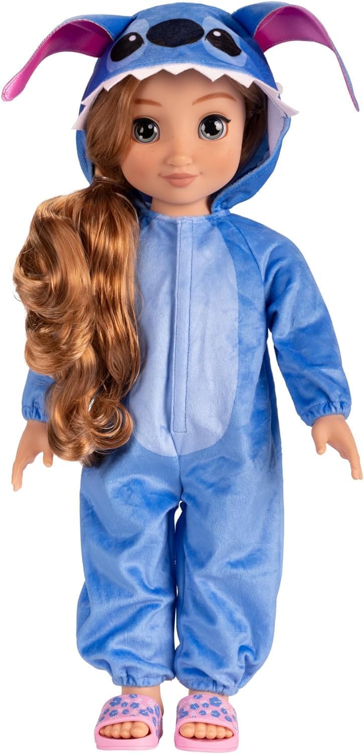 Disney Store 18" Stitch Inspired Fashion Doll with Accessories, Toothbrush, Toy Toothpaste and Shoes - Disney Dolls for Girls 6 Years +, Strawberry Blonde Doll