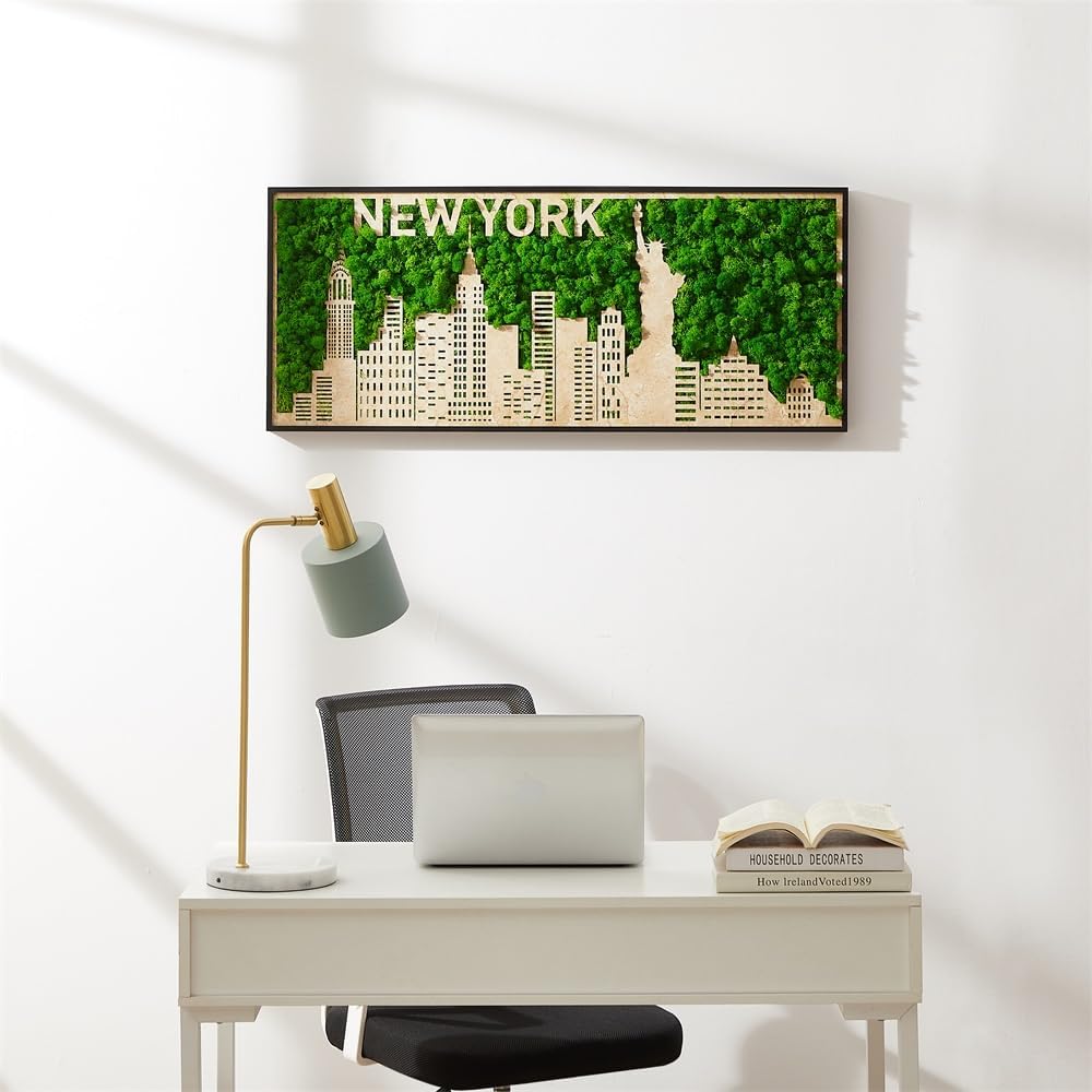 GOWE New York Moss City Silhouette Metal Wall Art Medium