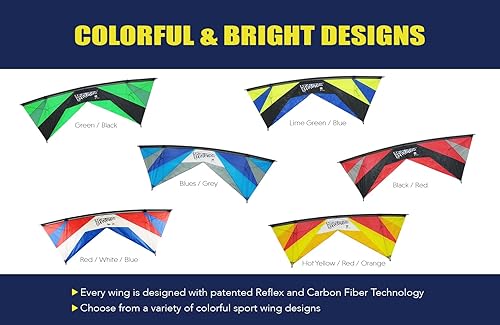 Miniatura 6 de Revolution Kites EXP Sport Wing Kite con tecnología Reflex (mangosjuego de líneamanual de instrucciones (idioma español no garantizado1 eje de