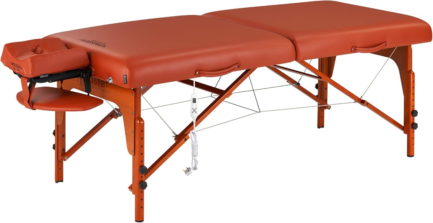 Master Massage 31" Santana Heated Portable Massage Table Package, Therma-Top Folding Spa & Beauty Bed