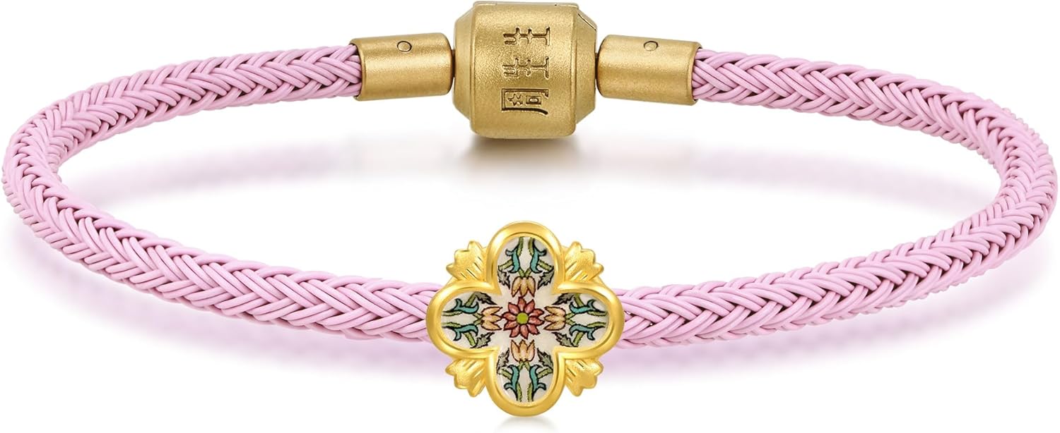 CHOW SANG SANG 999 Gold British V&A Museum-Inspired Elegance Charm Bracelet for Women 17cm 94302C