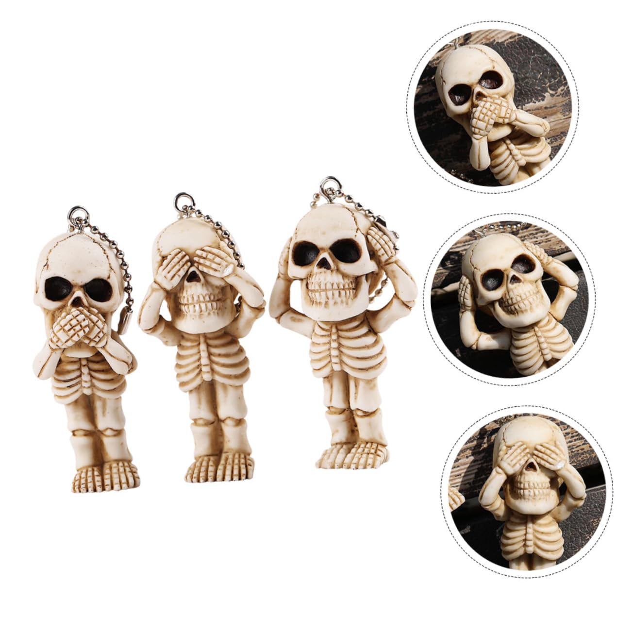 Colgante De Calavera Accesorios Escritorio Accesorios De Escritorio Colgantes Llavero Plantas Falsas Decoracion Coche Decoración De Halloween Cadenas Resina